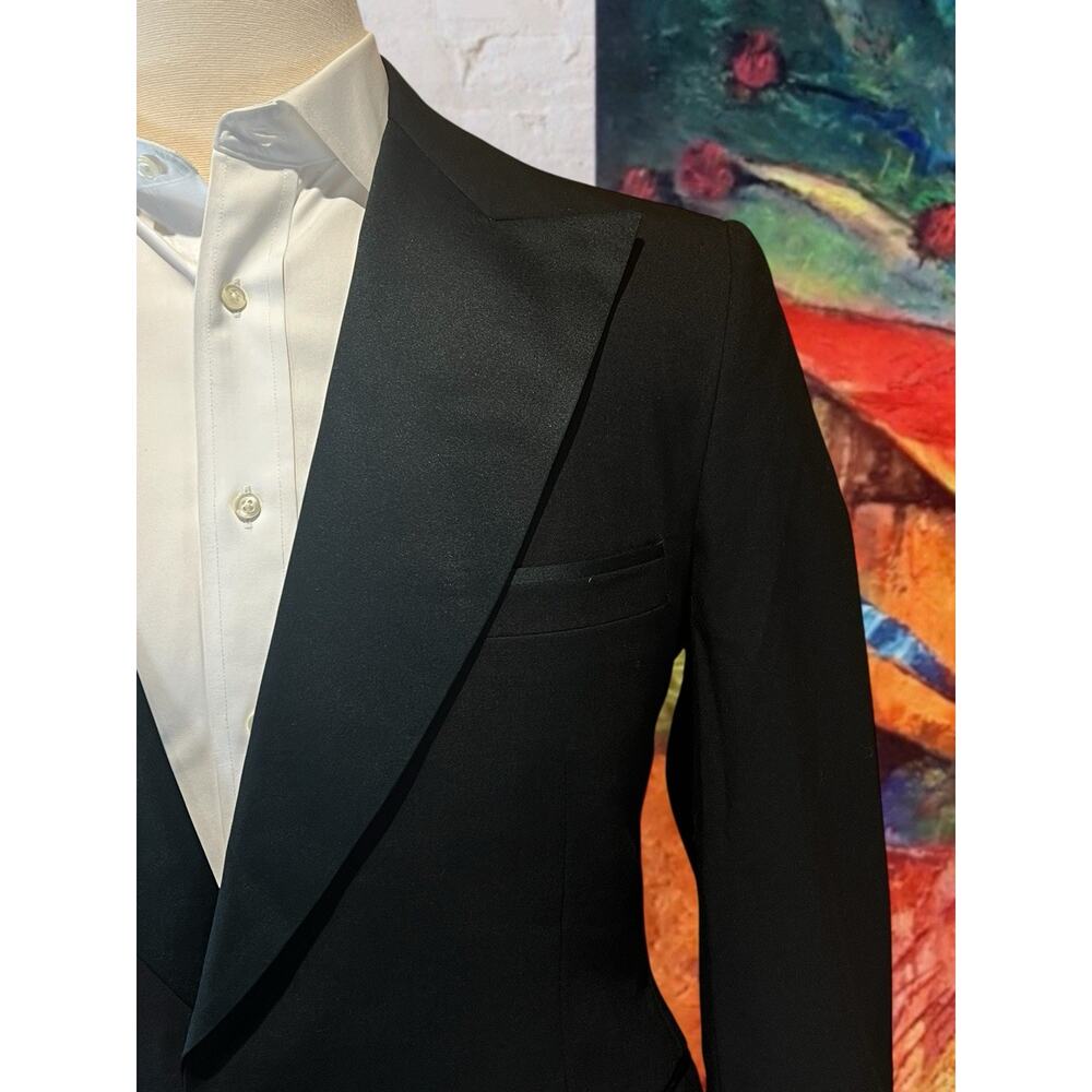 Vintage Palm Beach Mens 43L 38x31 Black Tuxedo Single Button Tux - Picture 4 of 16